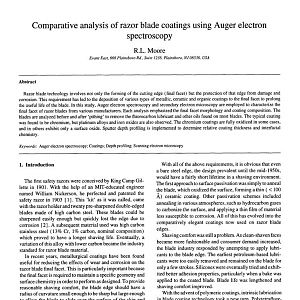 Comparative analysis of razor blade coatings